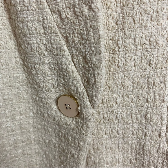 Etcetera Ivory Blazer Women’s Sz 10 Single Button Jacket - Picture 4 of 7
